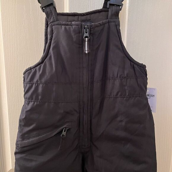 OshKosh B'gosh Black Perfect Snow Bib Overalls Snowsuit Boys Size 4 NWT - Picture 4 of 12